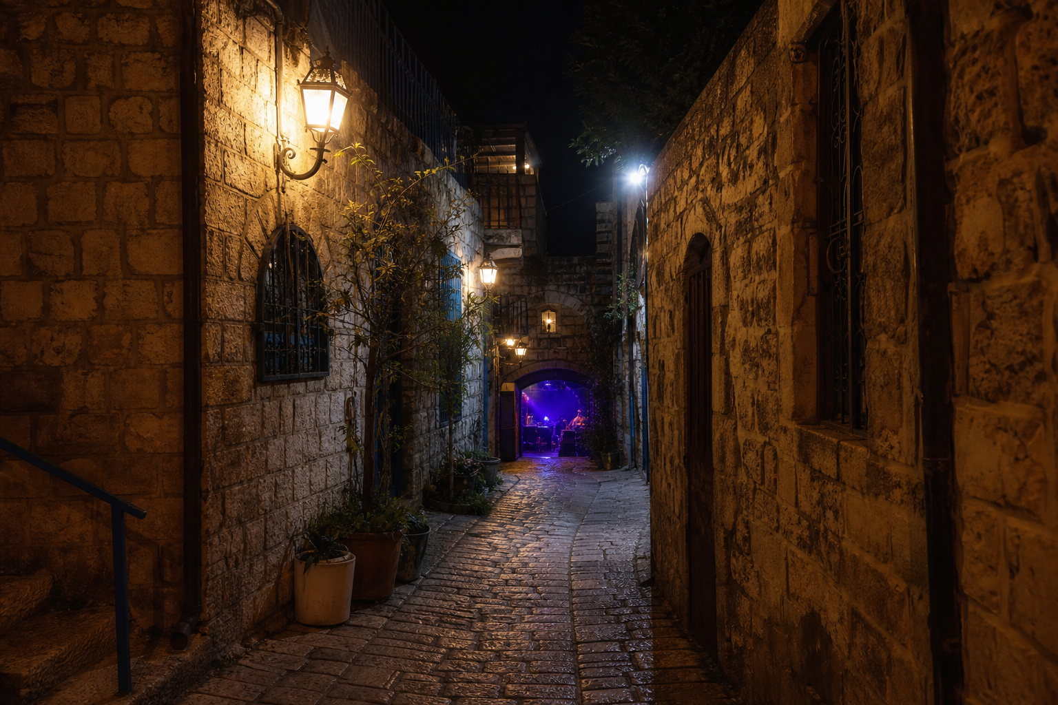 Alley leading to Tzfat Music